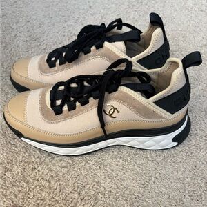 🛑🚫SOLD🛑🚫CHANEL Beige and Black Women's Sneakers